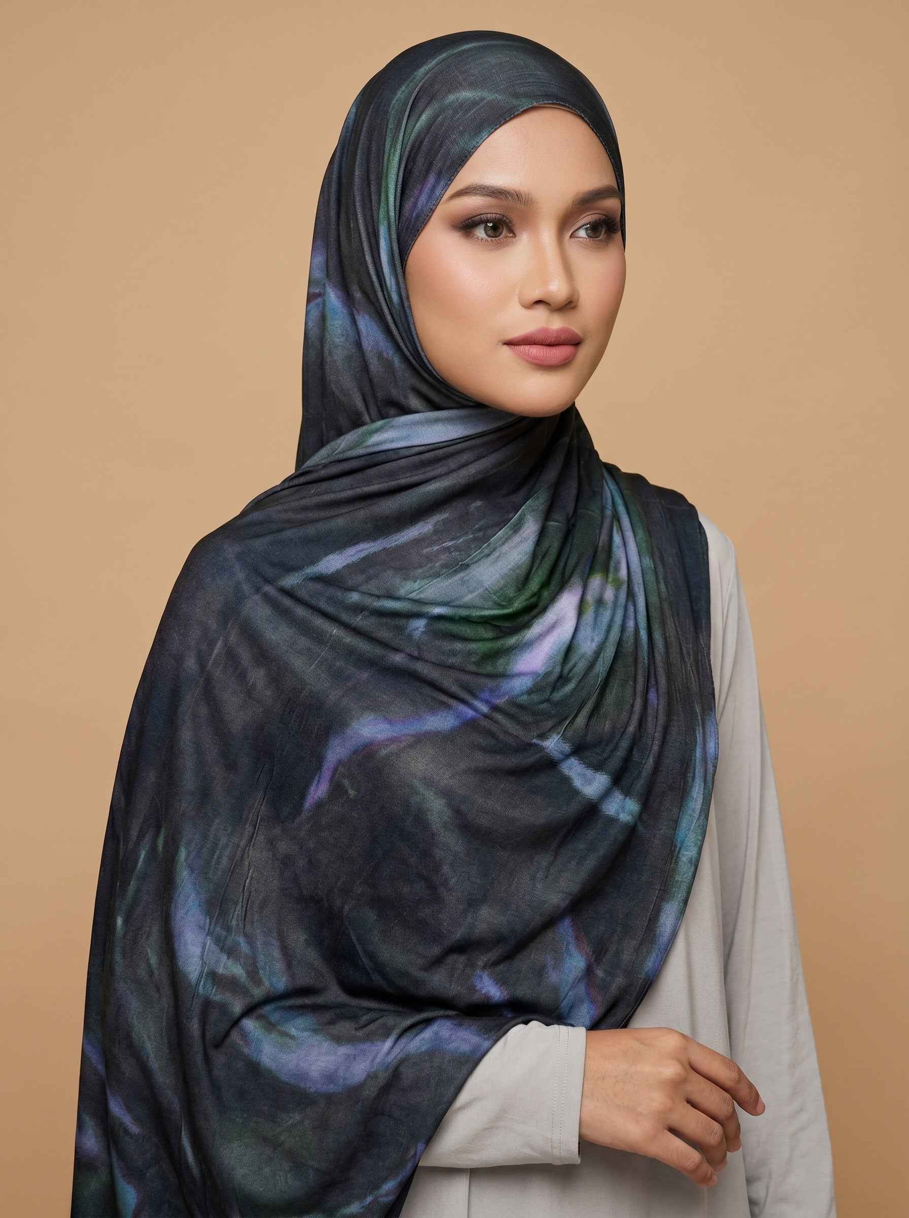 Velvet Nights Printed Jersey Hijab