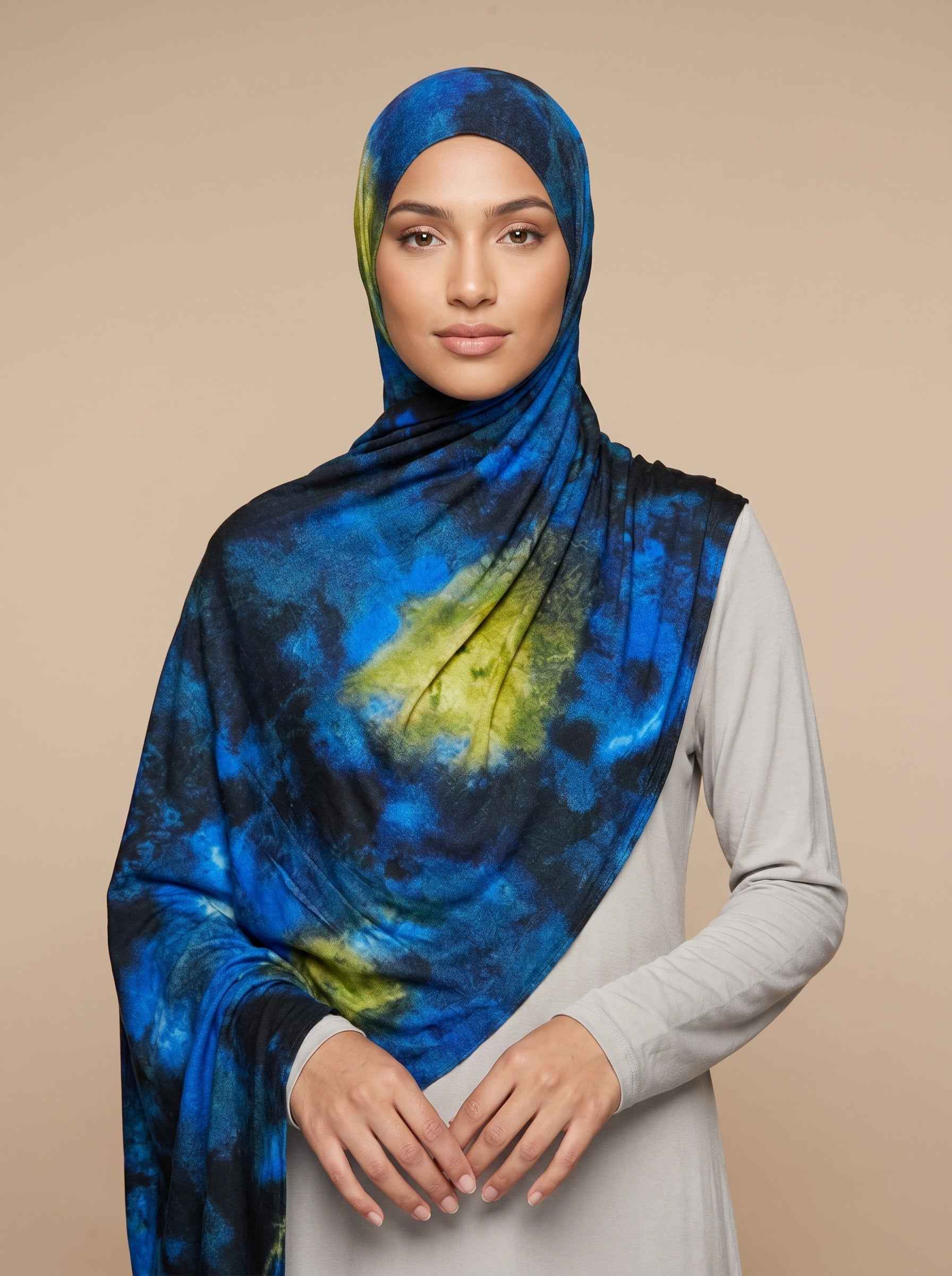 Indigo Blend Printed Jersey Hijab (Copy)