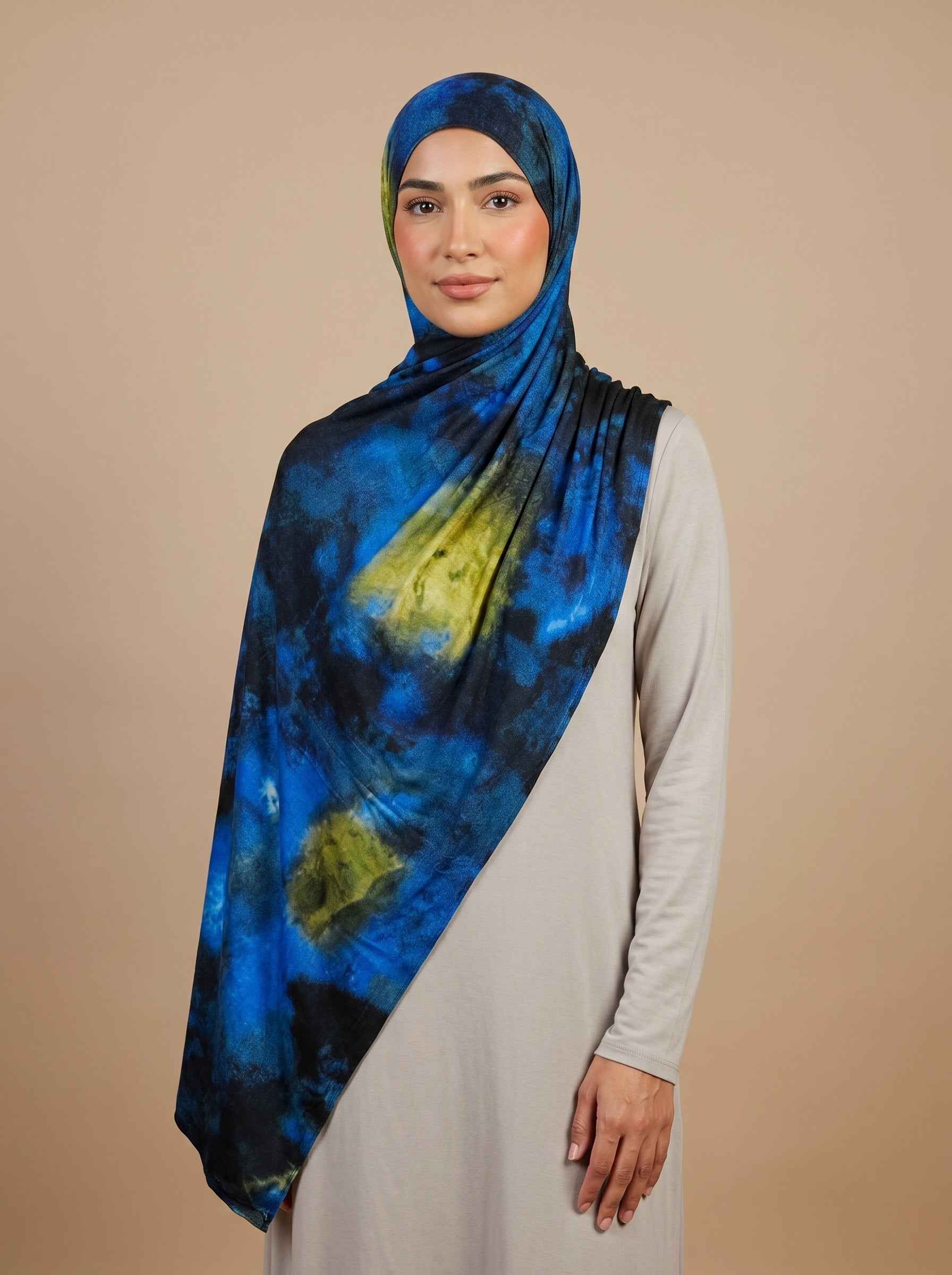 Indigo Blend Printed Jersey Hijab (Copy)