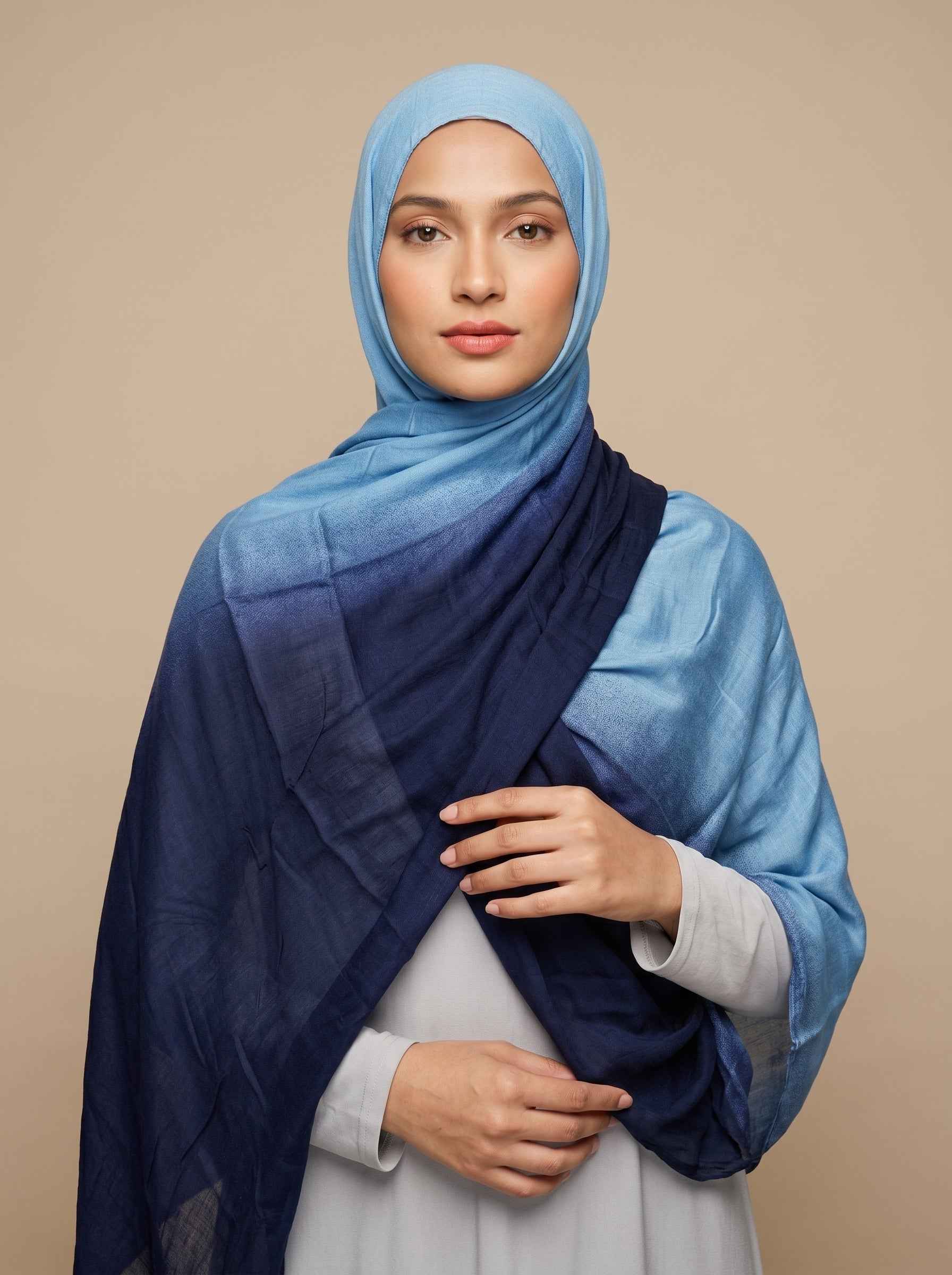 Sapphire Dusk Premium Ombre Modal Hijab (Copy)