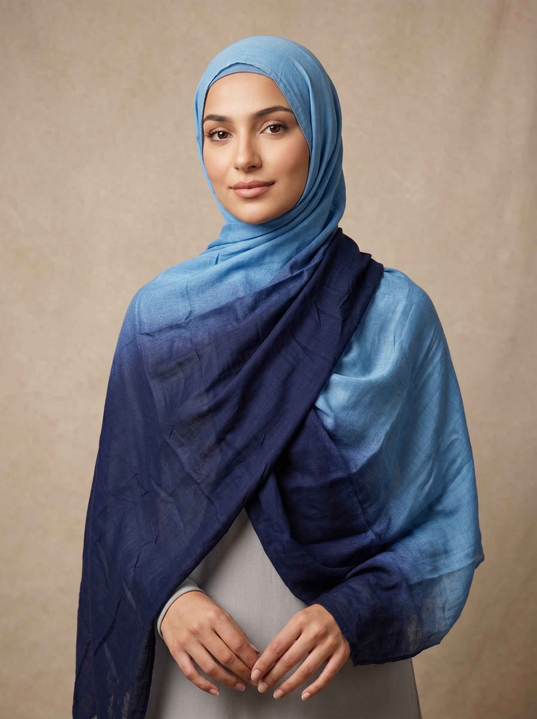 Sapphire Dusk Premium Ombre Modal Hijab (Copy)