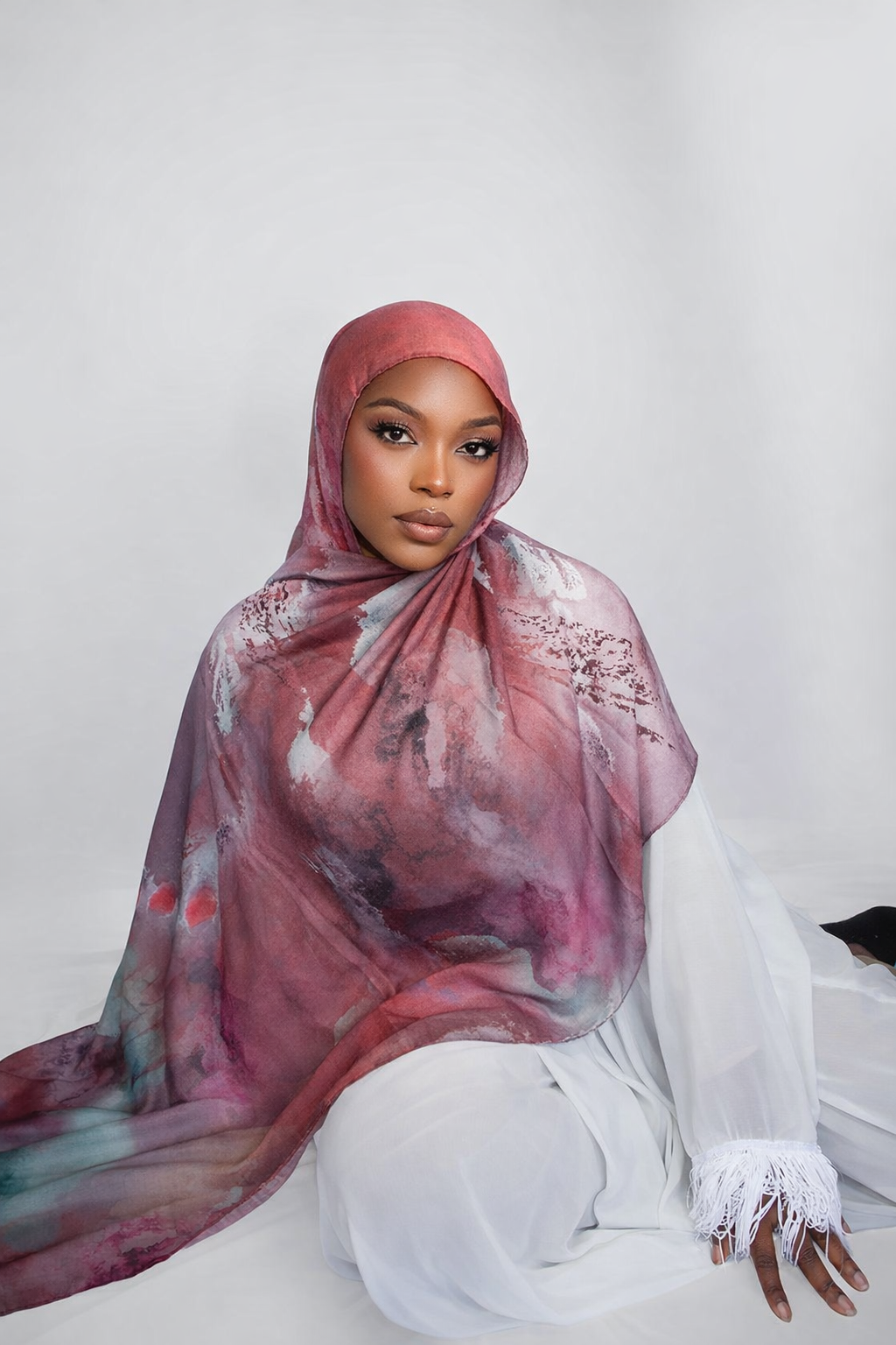 Rosewood Printed Modal Watermark Ombre Hijab