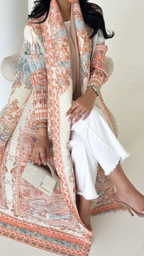 The Blush Mirage Abaya - Antique Rose & Desert Mist
