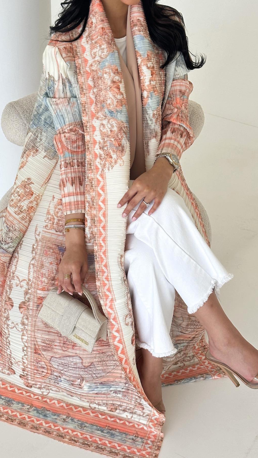 The Blush Mirage Abaya - Antique Rose & Desert Mist