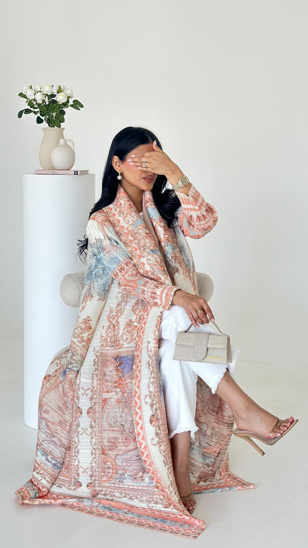 The Blush Mirage Abaya - Antique Rose & Desert Mist