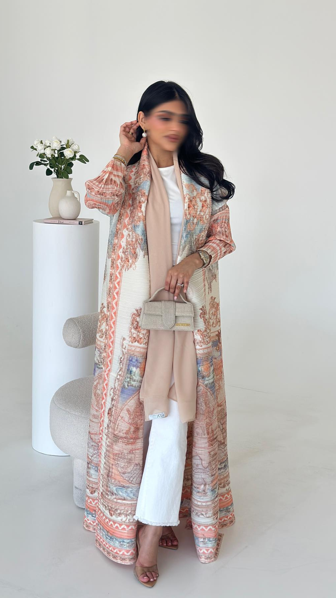 The Blush Mirage Abaya - Antique Rose & Desert Mist