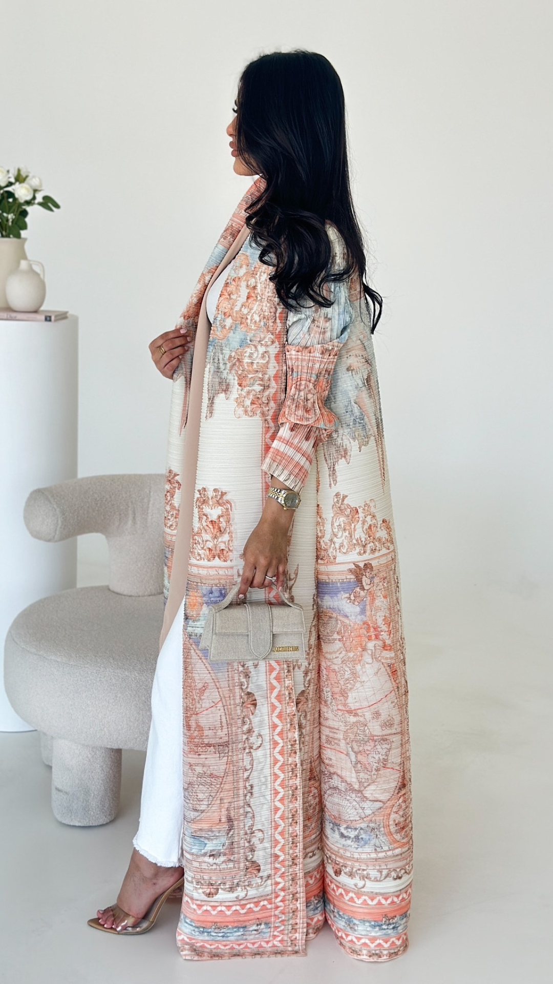 The Blush Mirage Abaya - Antique Rose & Desert Mist