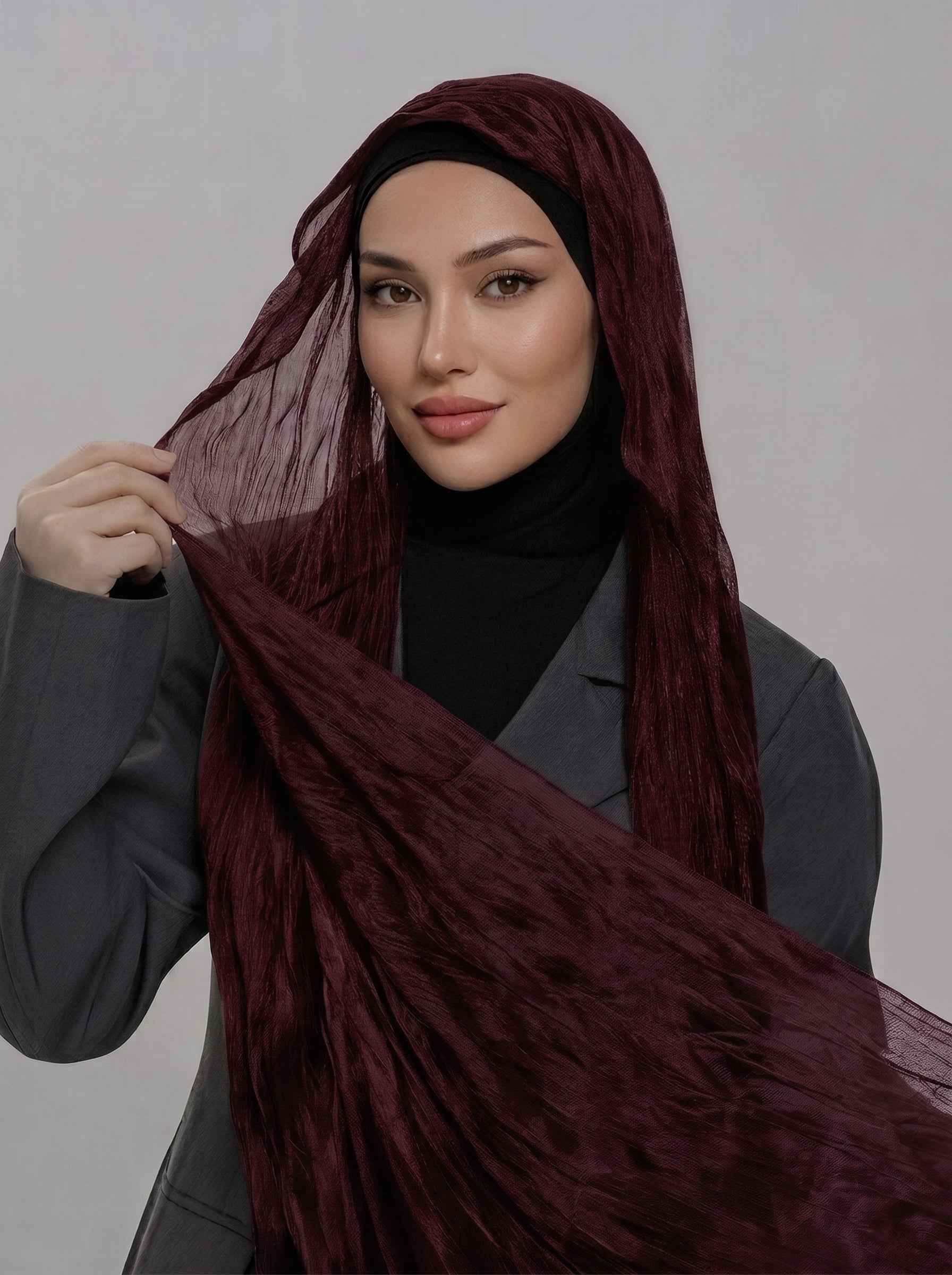 Cherry Ripple Curvy Ruffle Edge Organza (Copy)