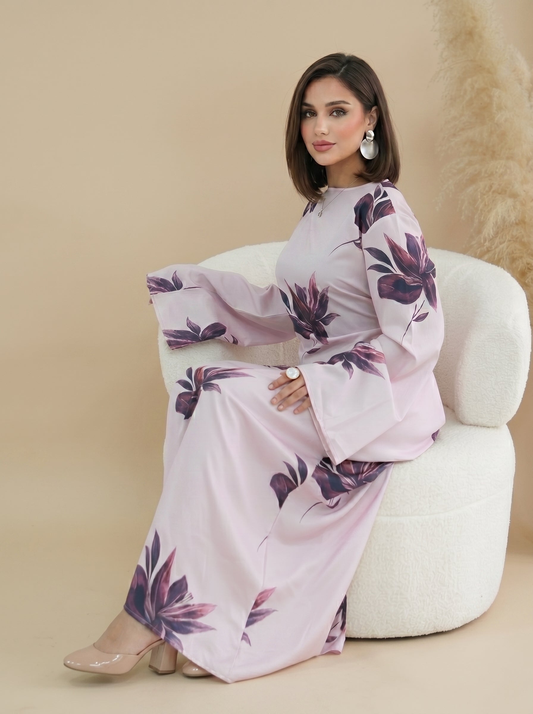 Sidra Bloom Maxi Dress – Blush Pink