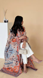 The Azure Mirage Abaya - Saffron Shores