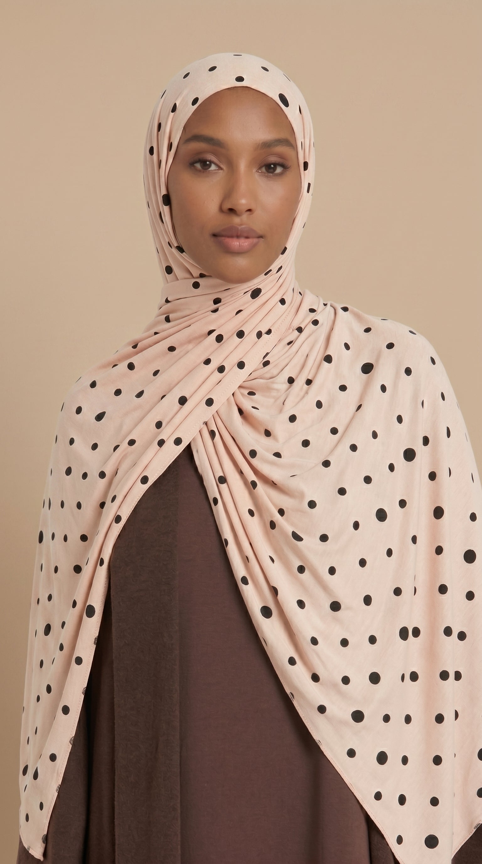 Polka Pearl Printed Jersey Hijab