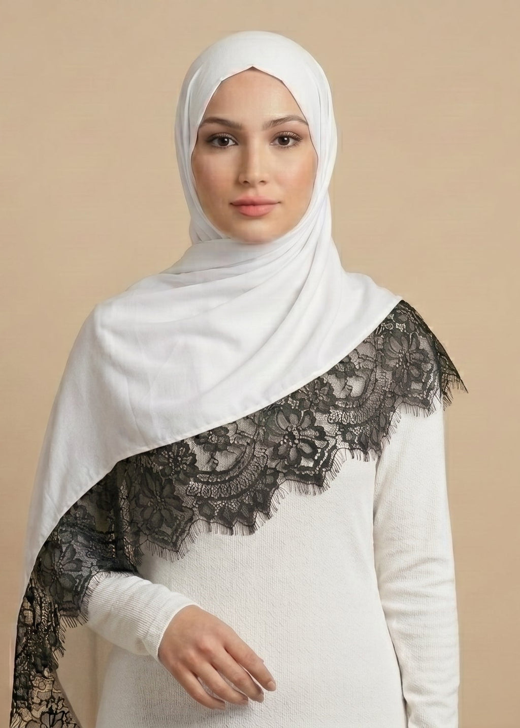 Pearl Lace Modal Hijab
