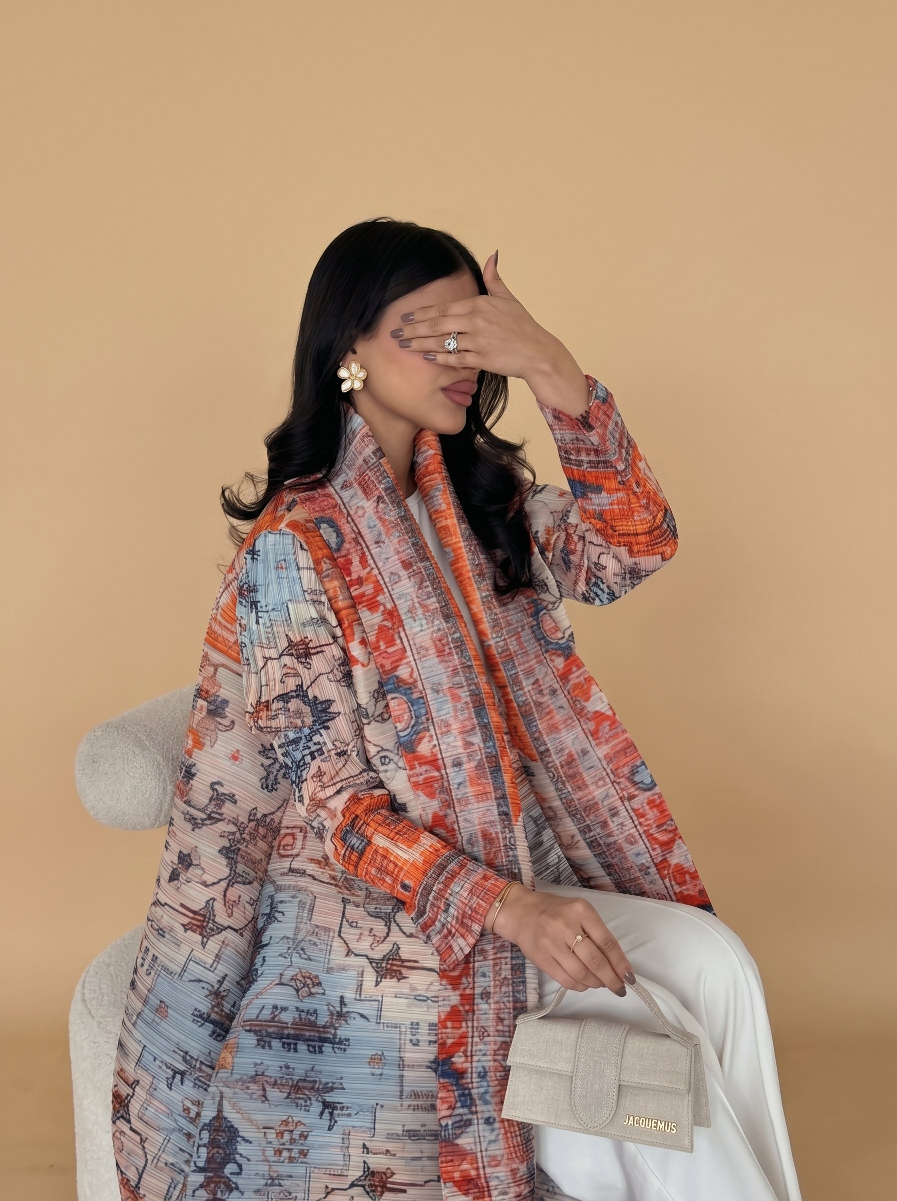 The Azure Mirage Abaya - Saffron Shores