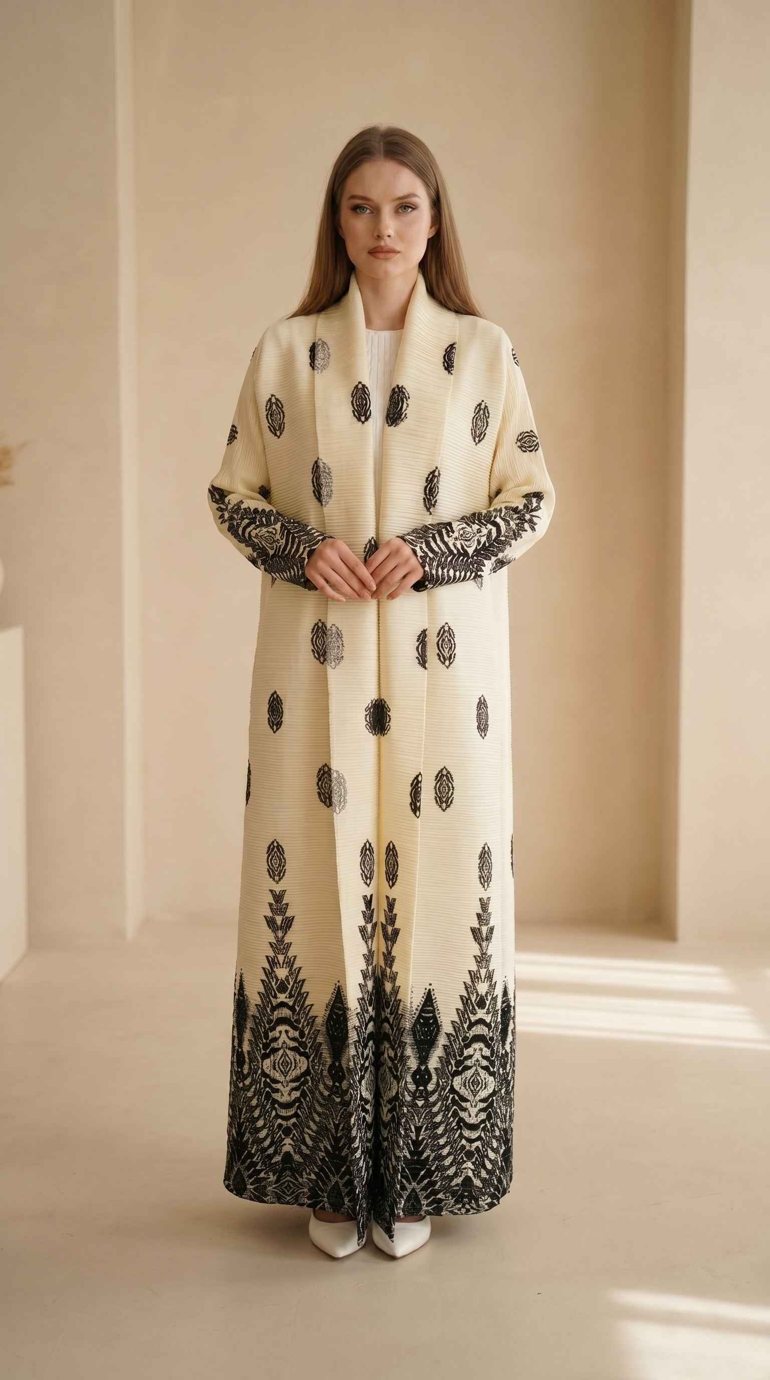 Royal Orchid Noir Abaya