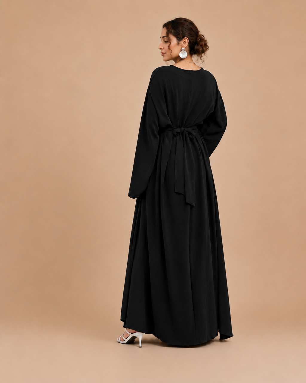 Classic Grace Pleated Maxi Dress - Black