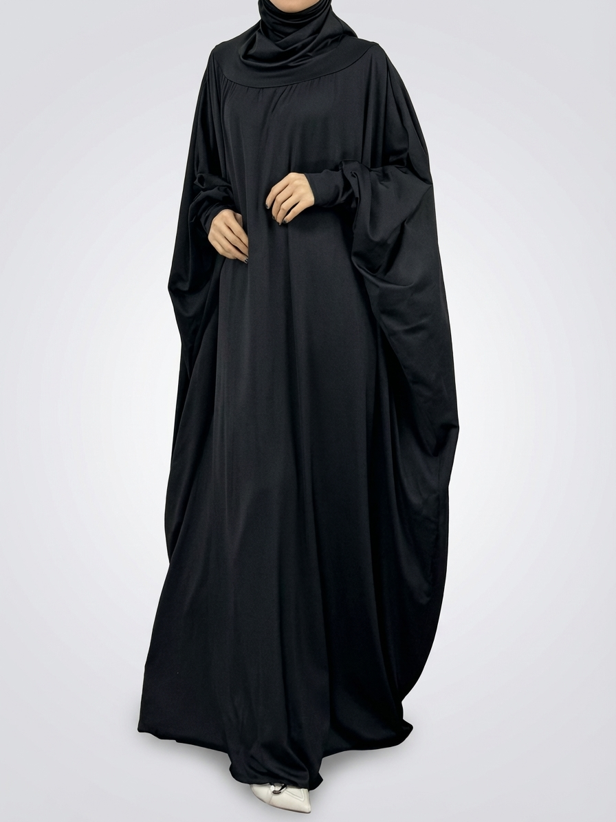 Barakah Modest Batwing Maxi Gown – Black