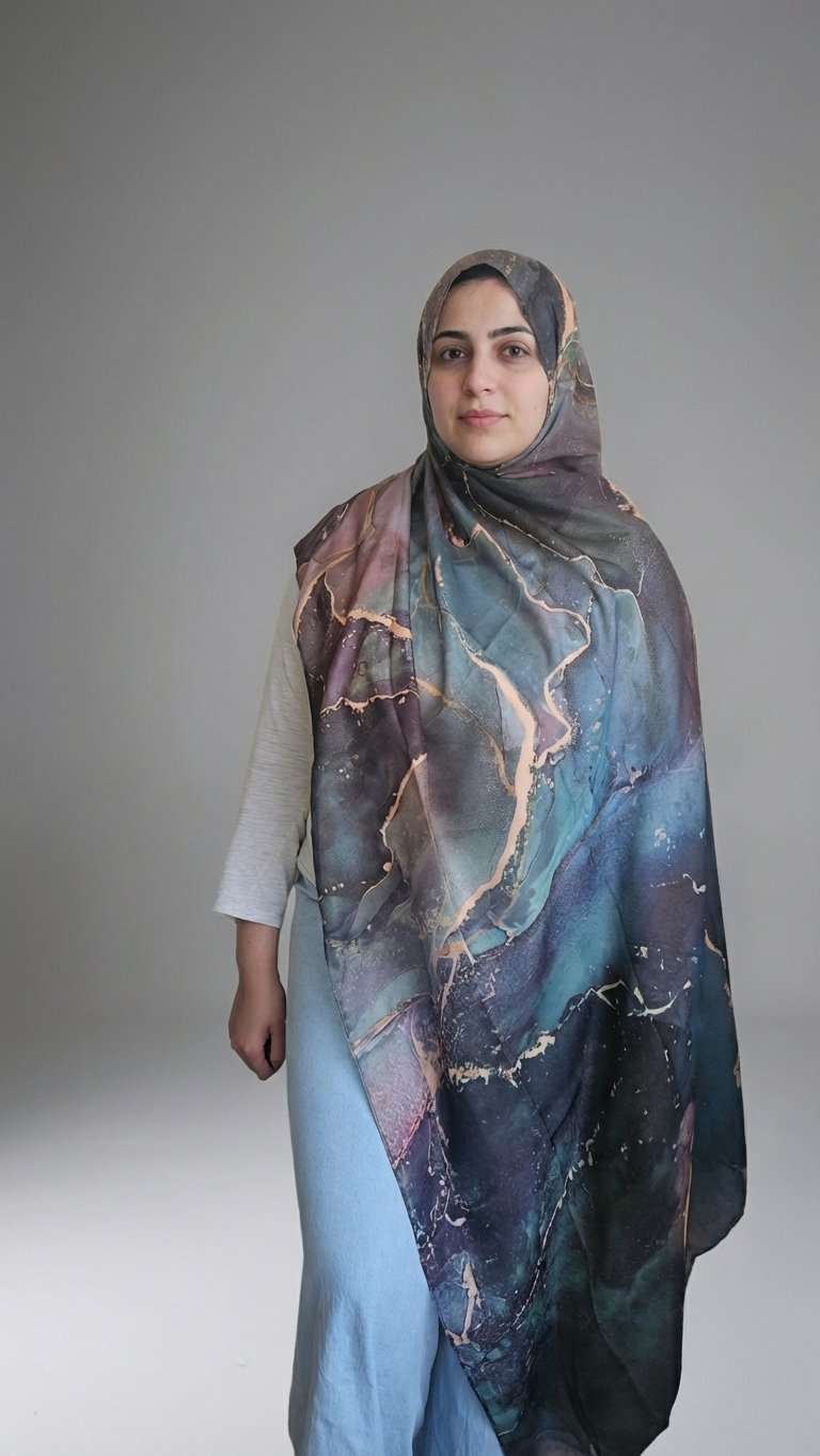 Midnight Emerald Printed Modal