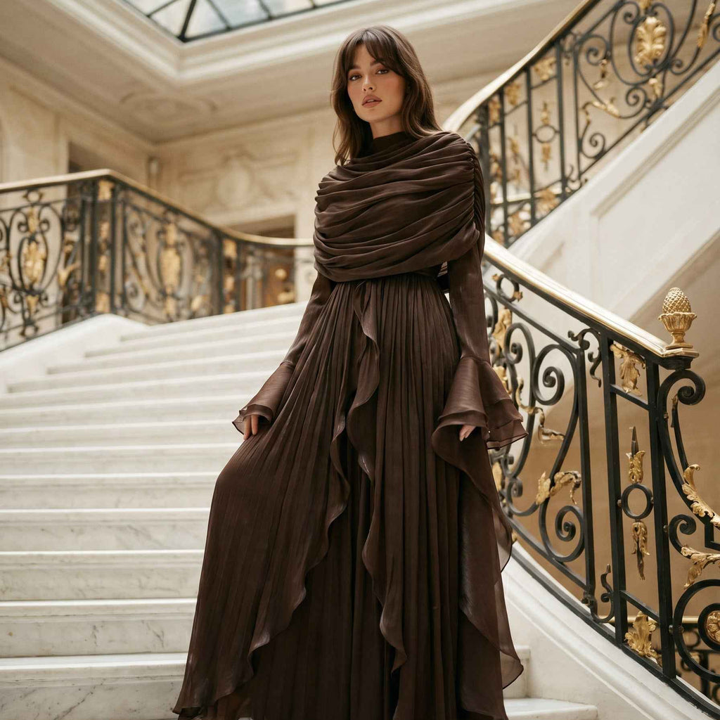 The Hoor Majesty Gown - Chocolate Brown