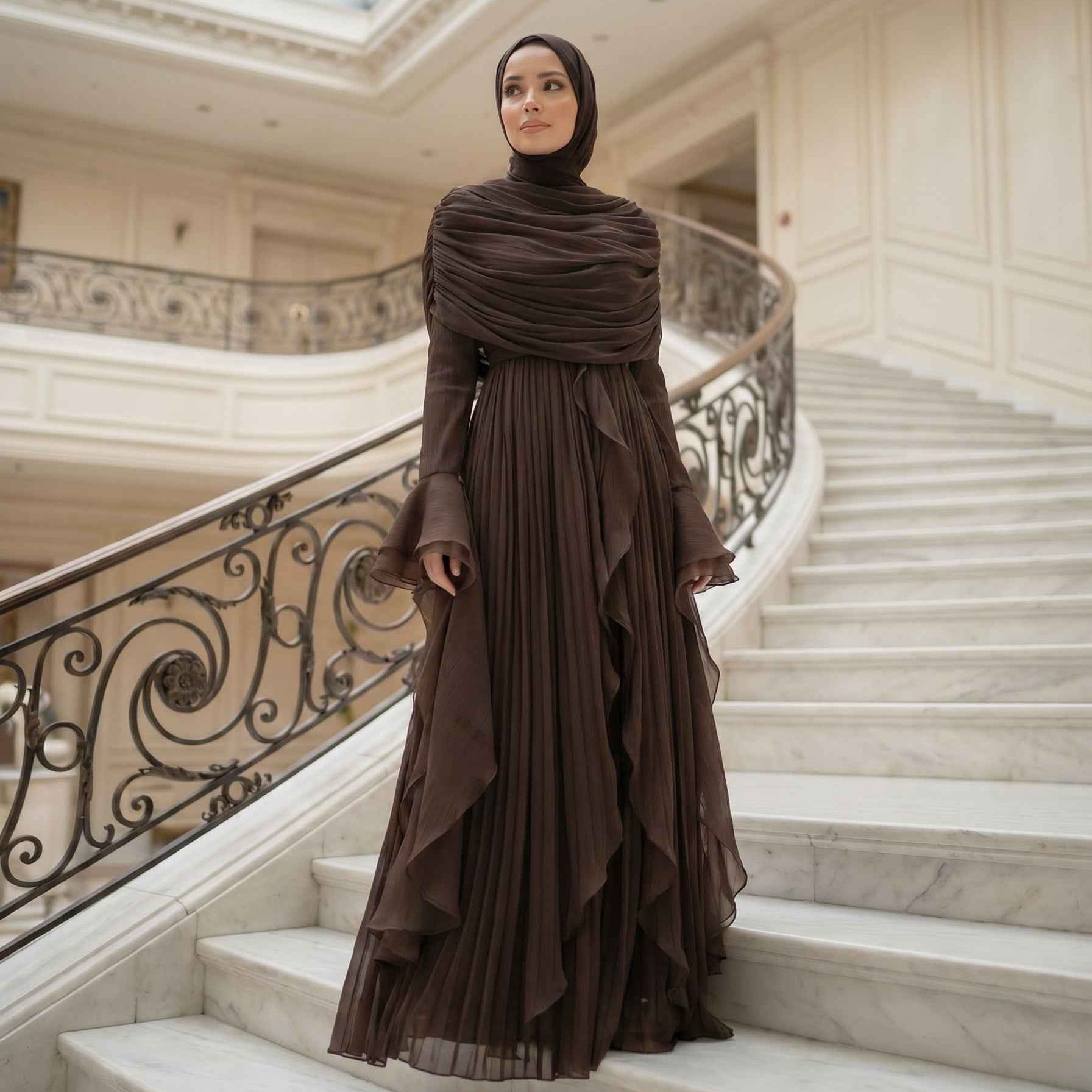 The Hoor Majesty Gown - Chocolate Brown