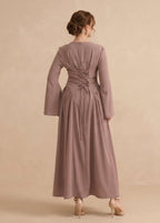 Amanah Lace-Back Maxi Dress - Dusty Mauve