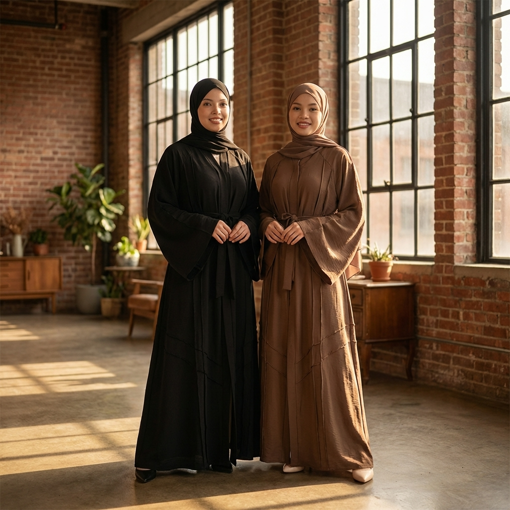 Maha Premium Modest Abaya - Black