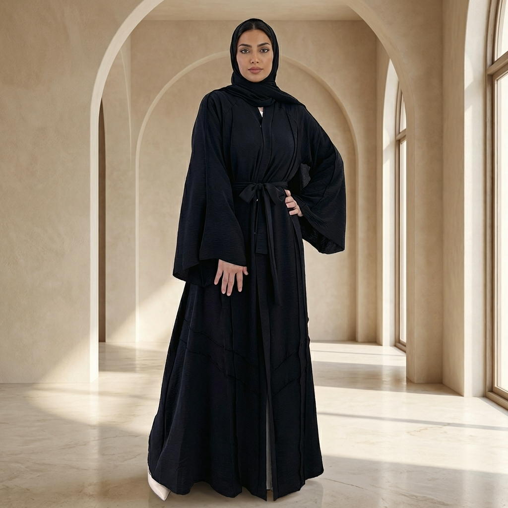 Maha Premium Modest Abaya - Black