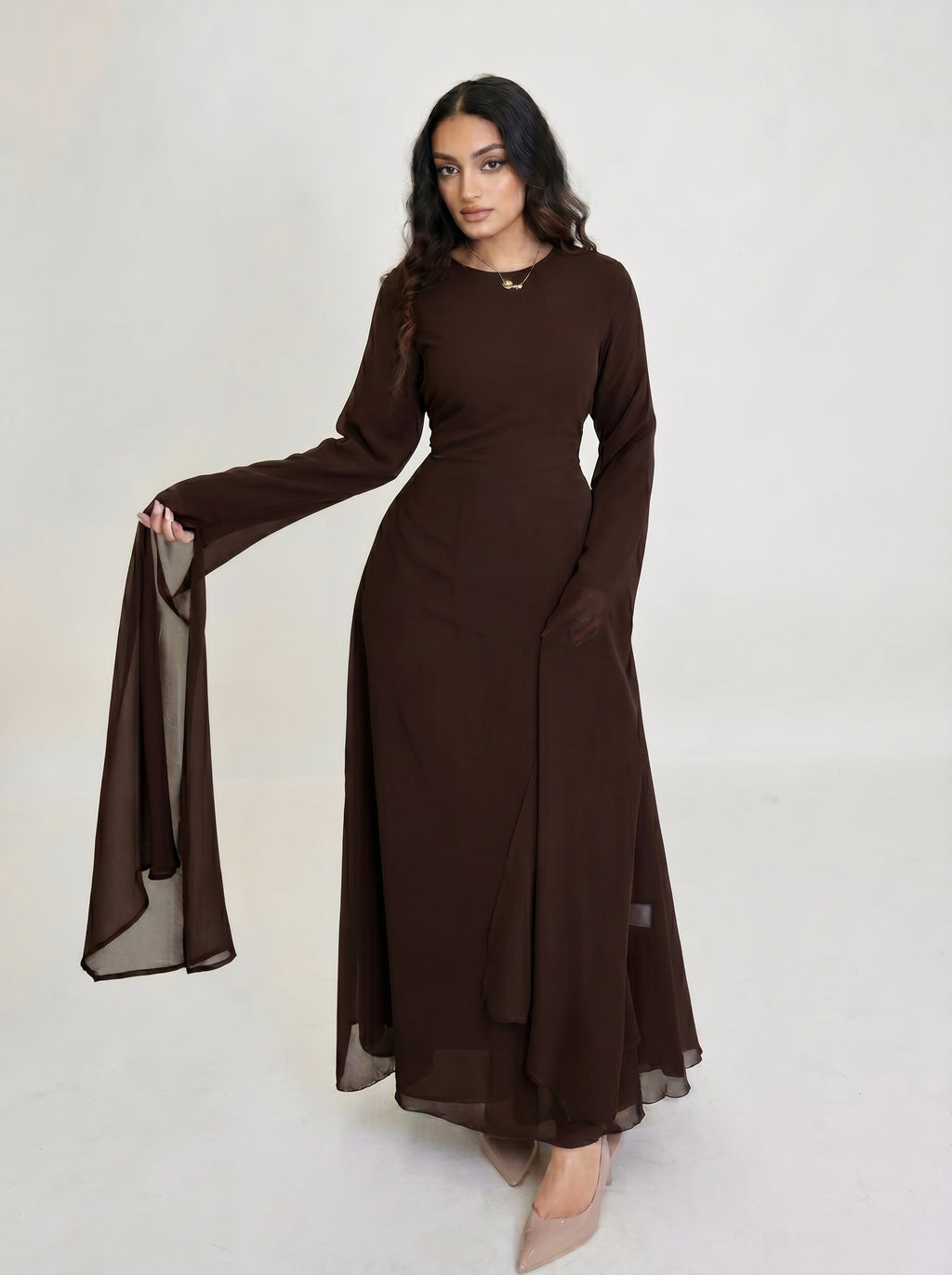 Huda Dress - Dark Brown