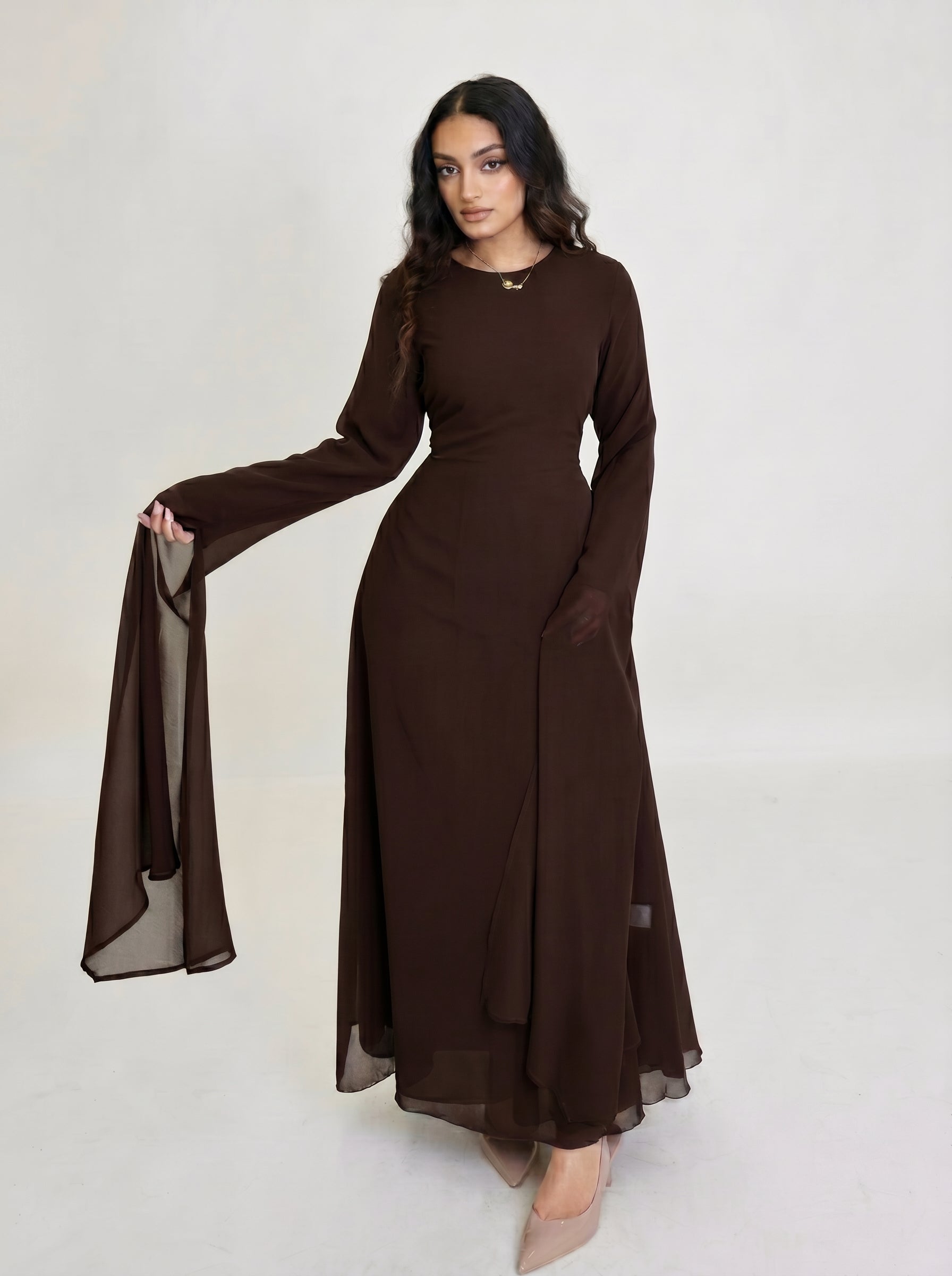 Huda Dress - Dark Brown