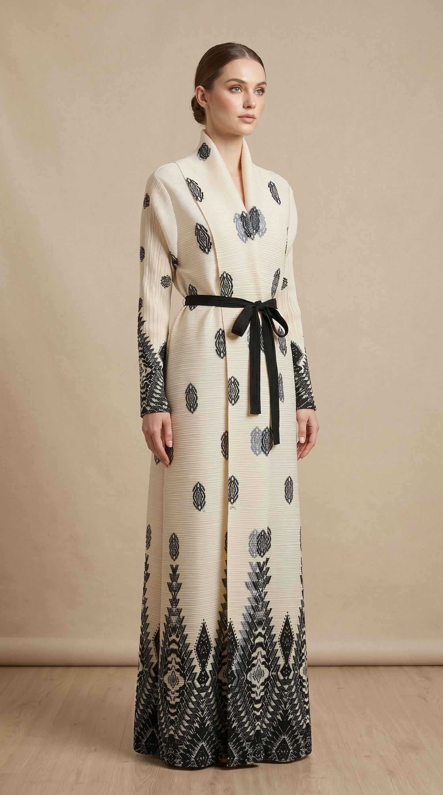 Royal Orchid Noir Abaya