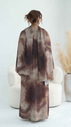 Moonstone Marble Abaya With Hijab