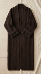 The Grace Longline Knitted Cardigan - Dark Espresso
