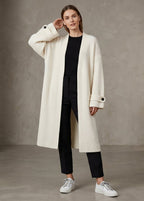 The Grace Longline Knitted Cardigan - Cream White