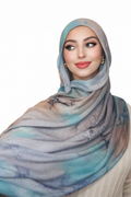 Ocean Smoke Printed Modal Watermark Ombre Hijab