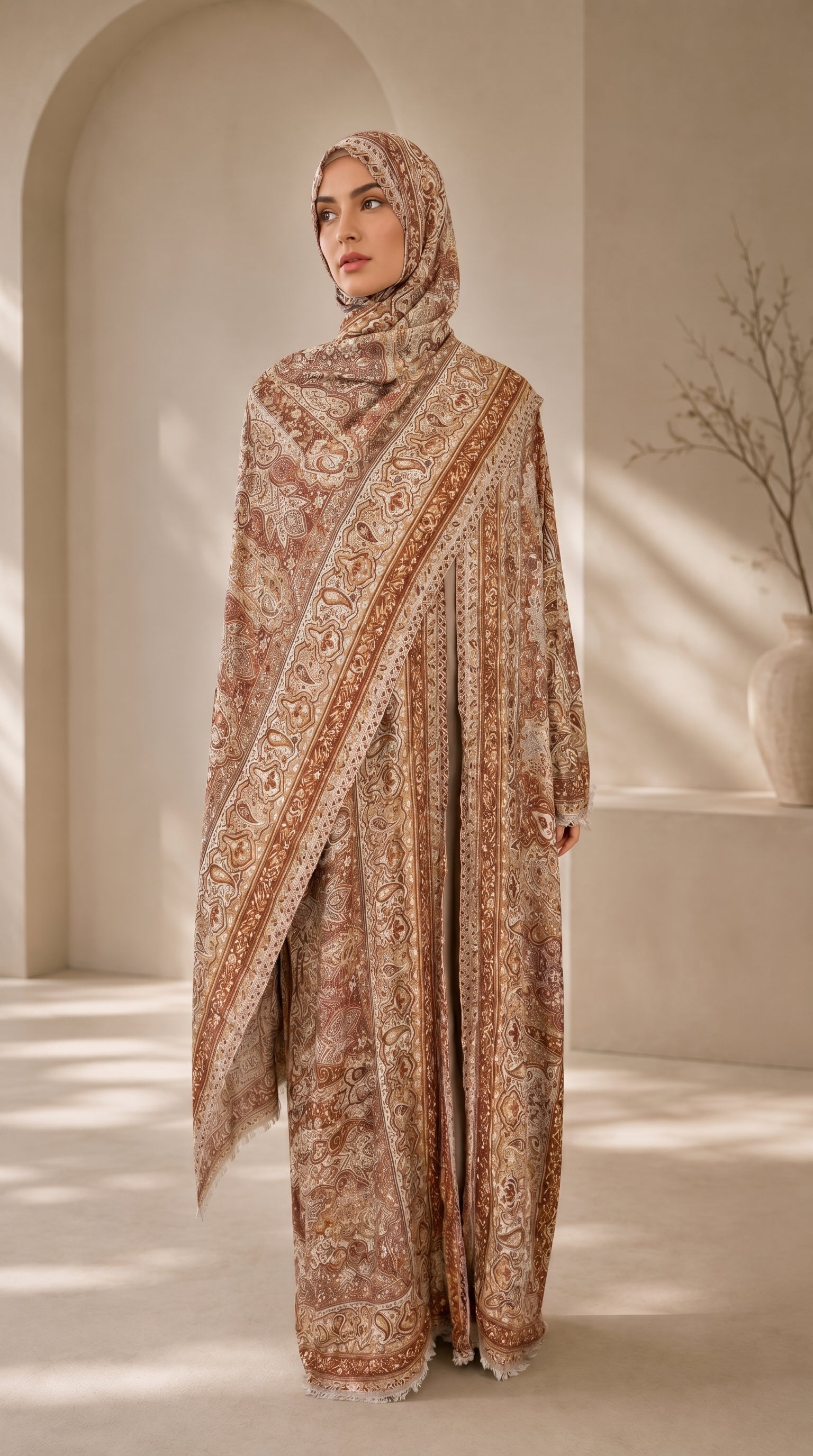 Pashmina Cashmere Abaya Set | Modest Abaya Set | Ameera – Ameera Modest Hub