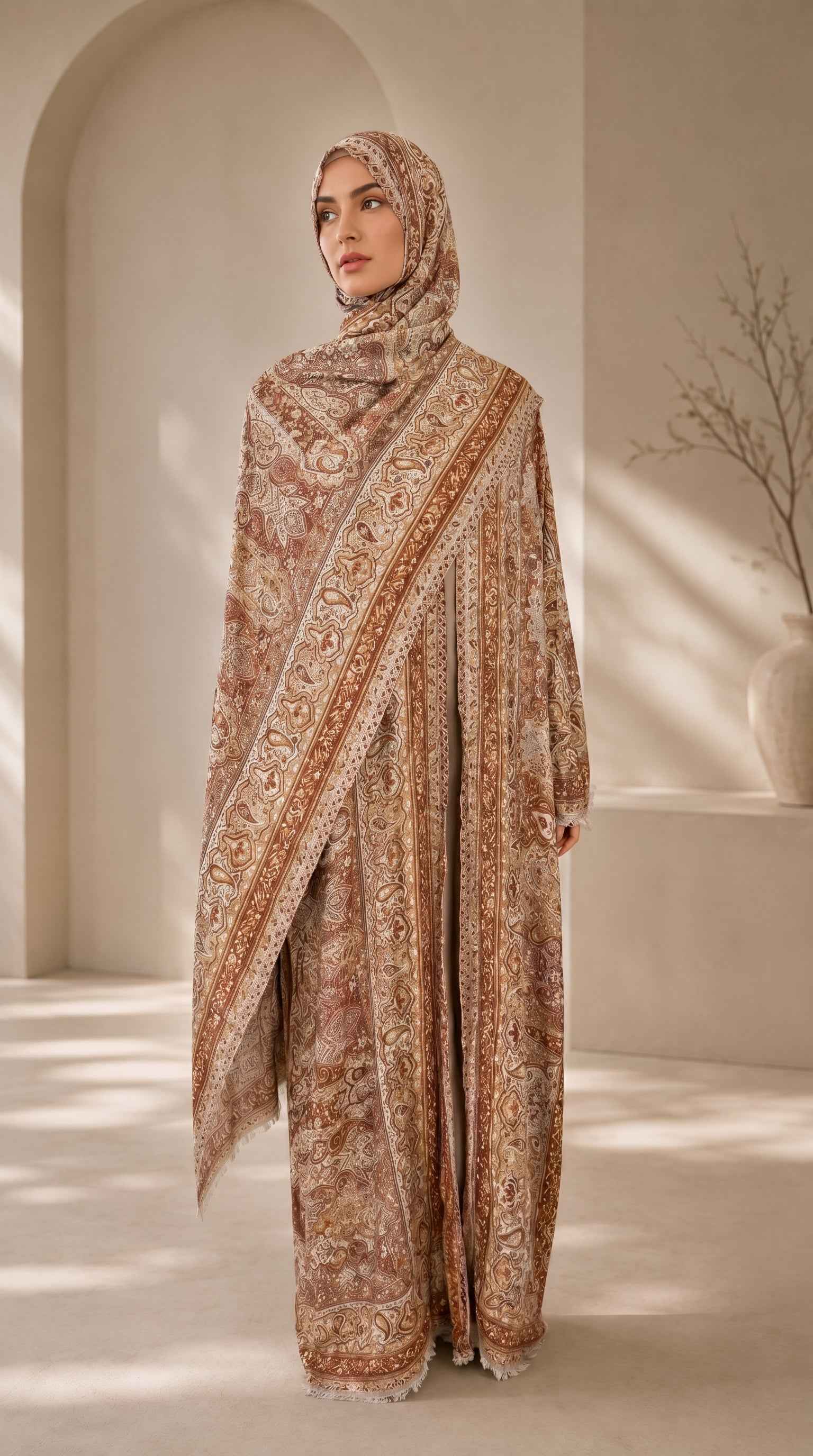 Pashmina Cashmere Abaya Set | Modest Abaya Set | Ameera – Ameera Modest Hub