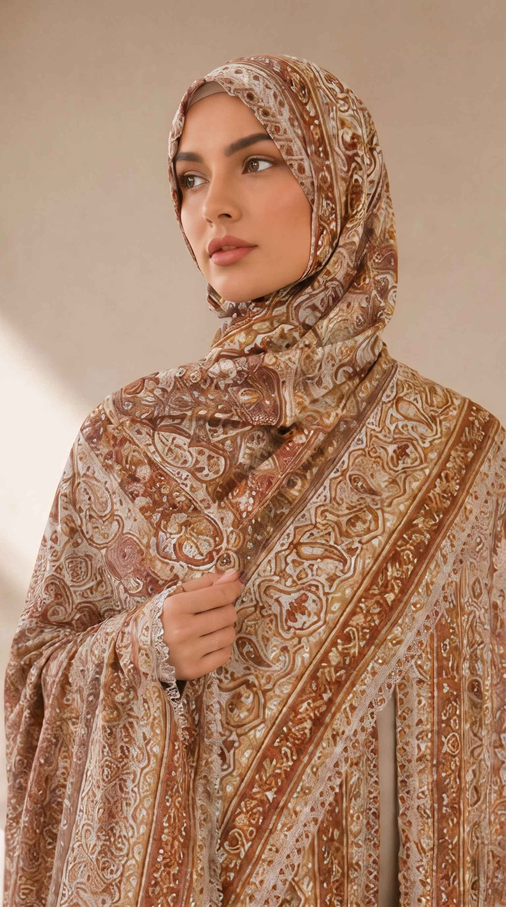 Pashmina Cashmere Abaya Set
