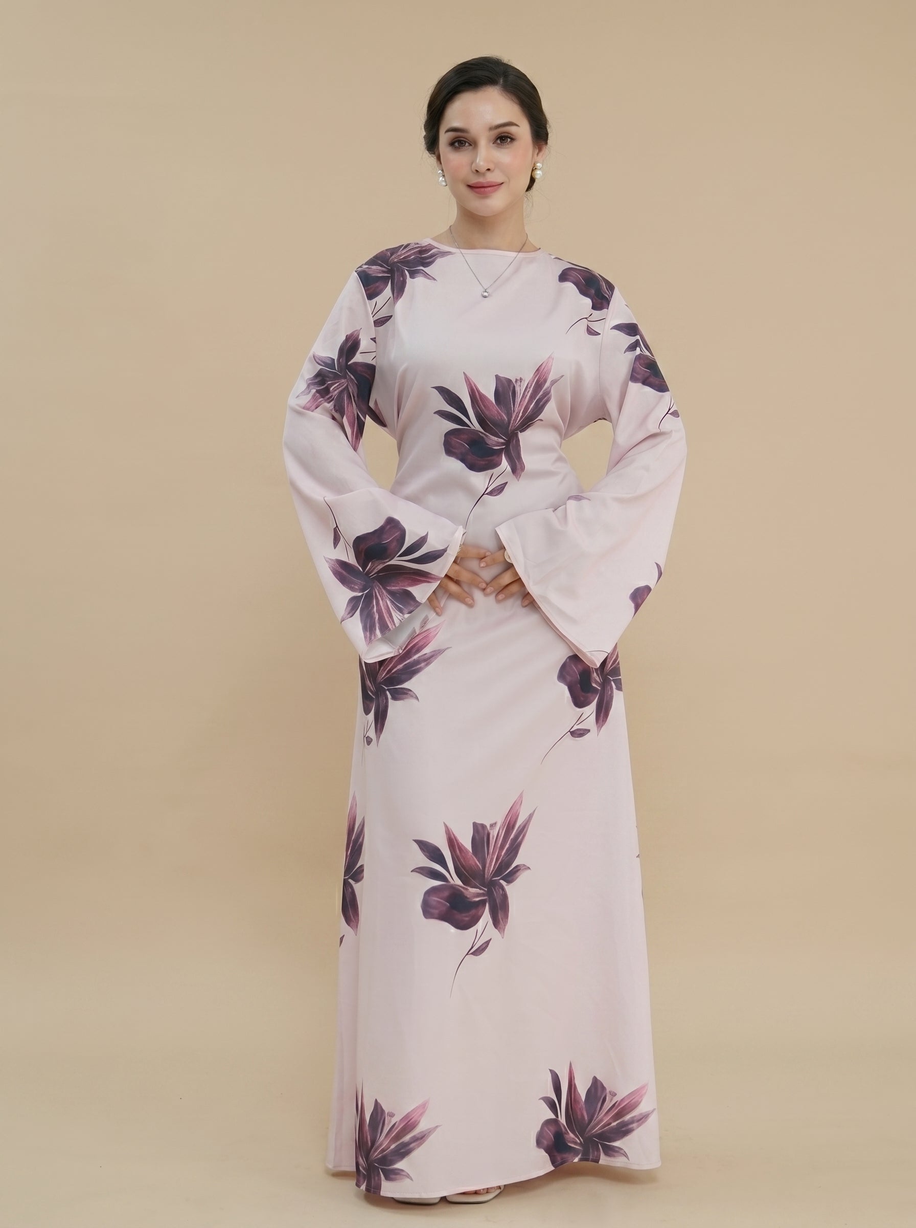 Sidra Bloom Maxi Dress – Blush Pink