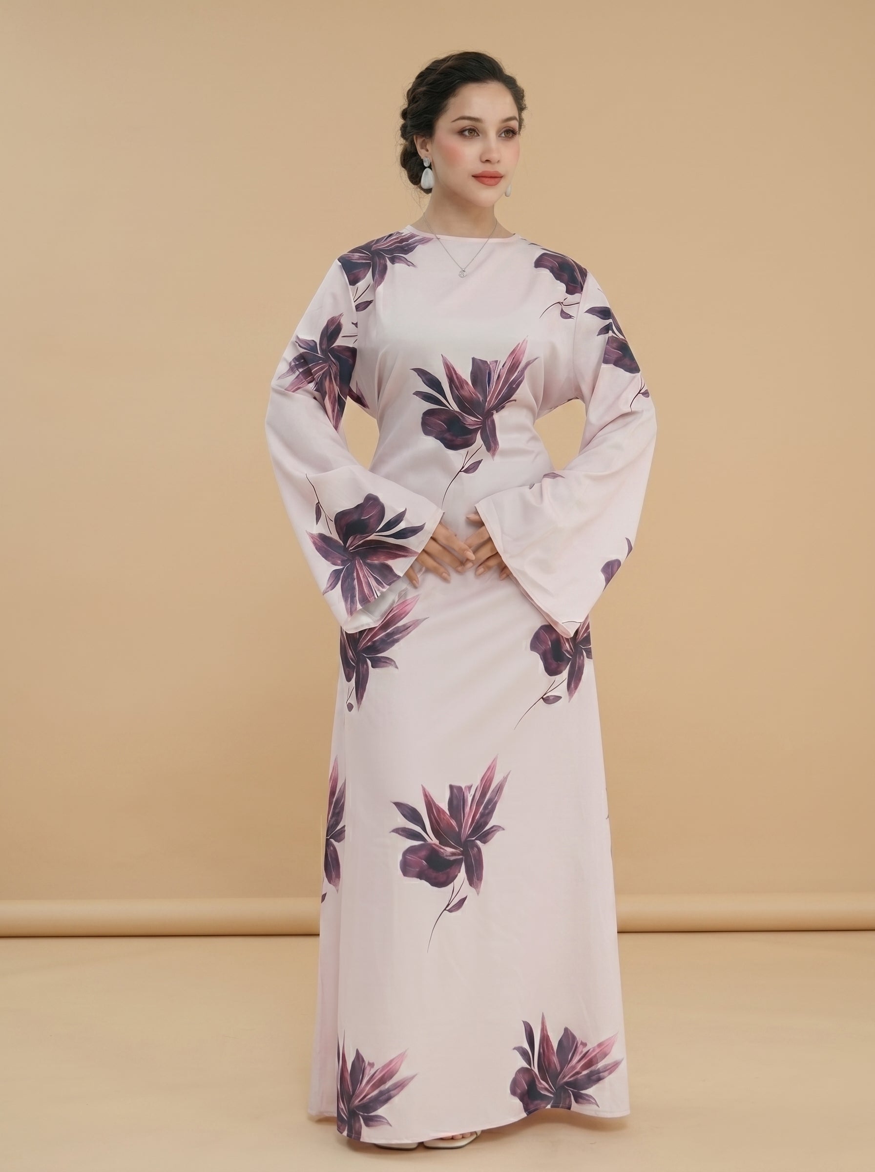 Sidra Bloom Maxi Dress – Blush Pink