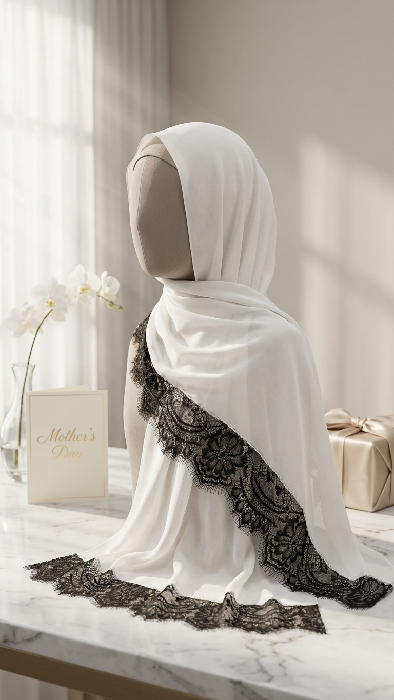 Pearl Lace Modal Hijab