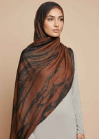 Rust Marble Hijab Printed Modal Hijab (Copy)