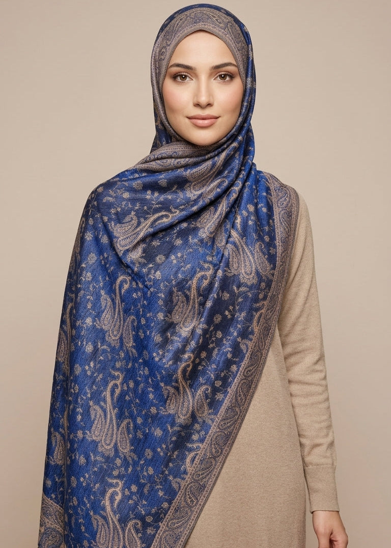 Azure Heritage Pashmina Hijab