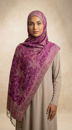 Royal Fuchsia Cashmere Pashmina Hijab