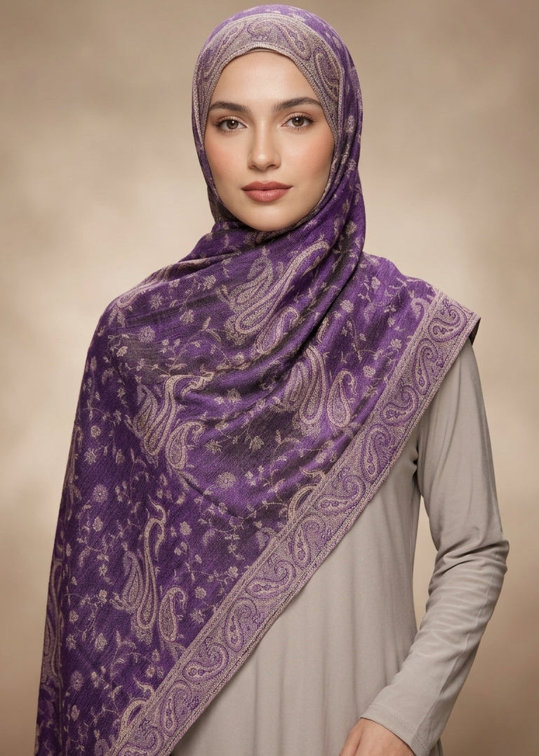 Orchid Majesty Wrap Pashmina Hijab