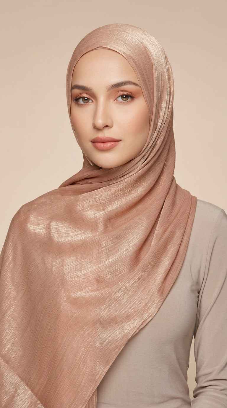 Gold Shimmer Organza Hijab