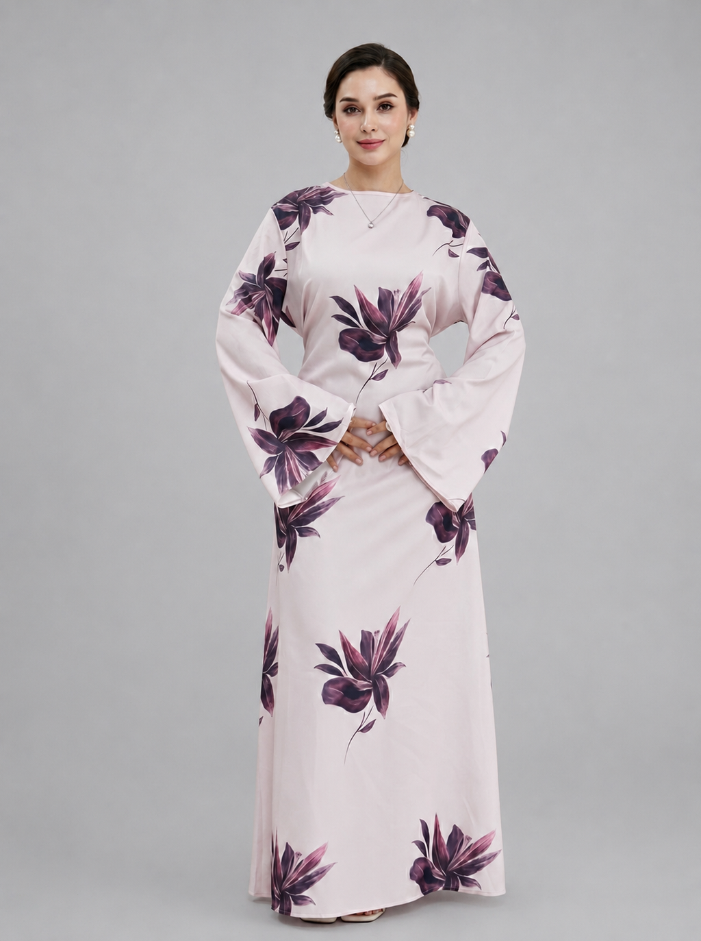 Sidra Bloom Maxi Dress – Blush Pink