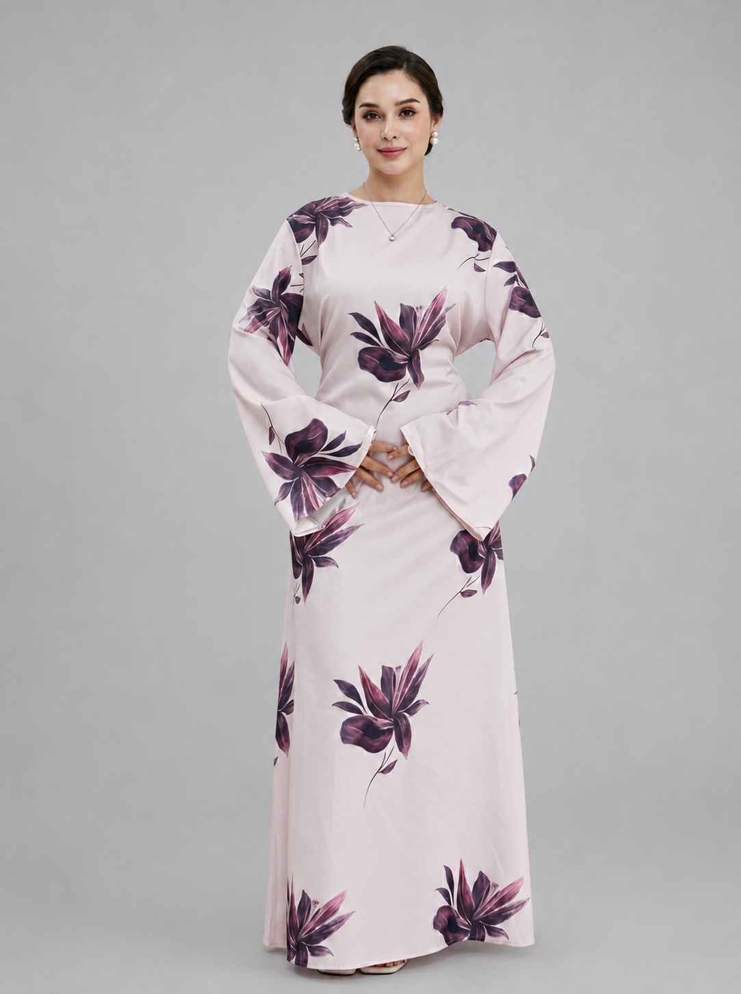 Sidra Bloom Maxi Dress – Blush Pink