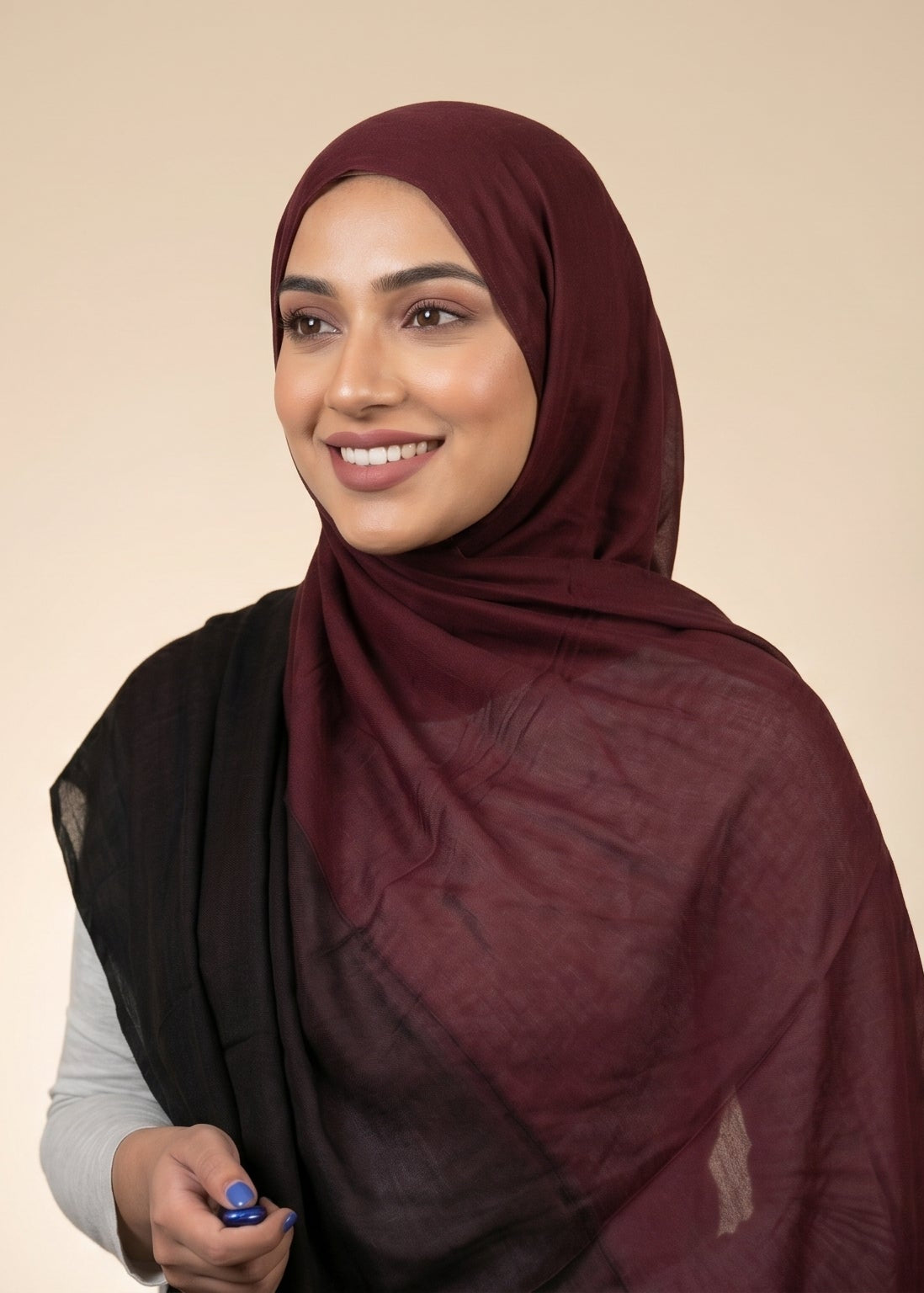 Noir Rosewood Premium Ombre Modal Hijab