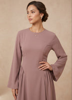 Amanah Lace-Back Maxi Dress - Dusty Mauve