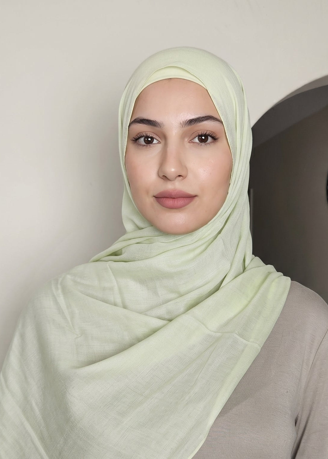 Pistachio Cream Premium Modal Hijab Set