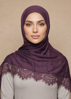 Mulberry Lace Modal Hijab